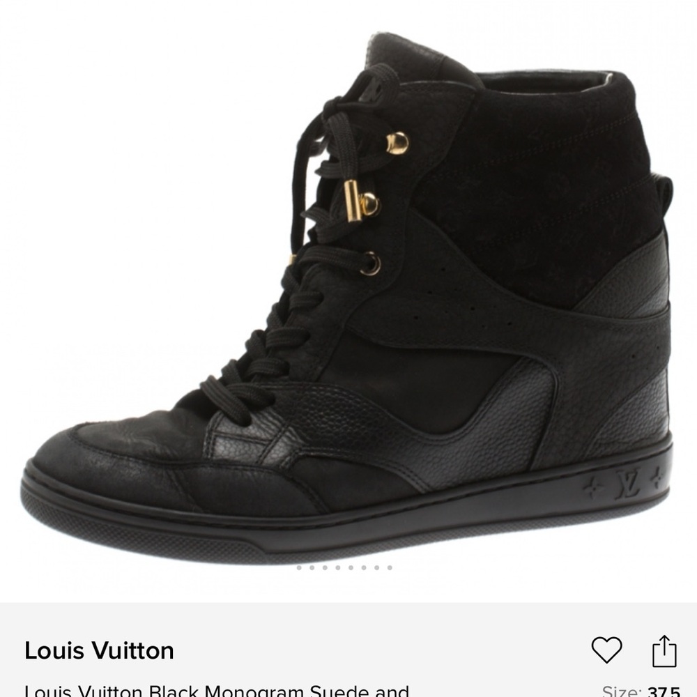 Louis Vuitton Black Monogram High-Top Sneakers